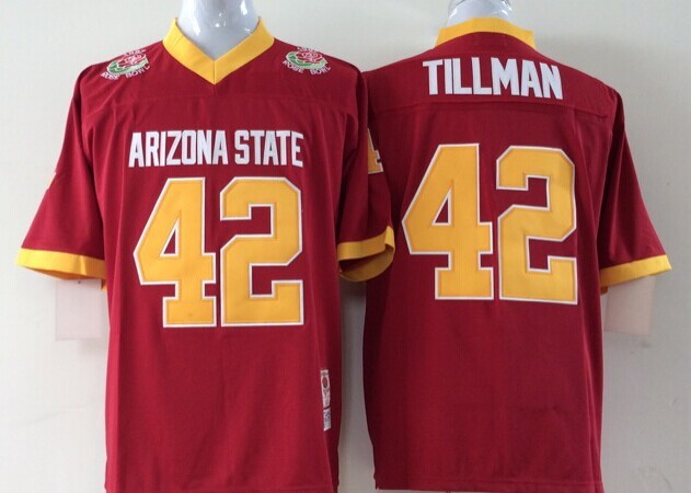 NCAA Youth Arizona State Sun Devils Red #42 Tillman jerseys->youth ncaa jersey->Youth Jersey